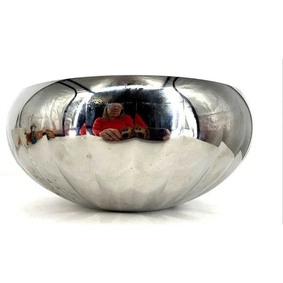 Georg Jensen Bernadotte Stainless Steel Large Bowl 10" Dia Denmark - Picture 4 of 9